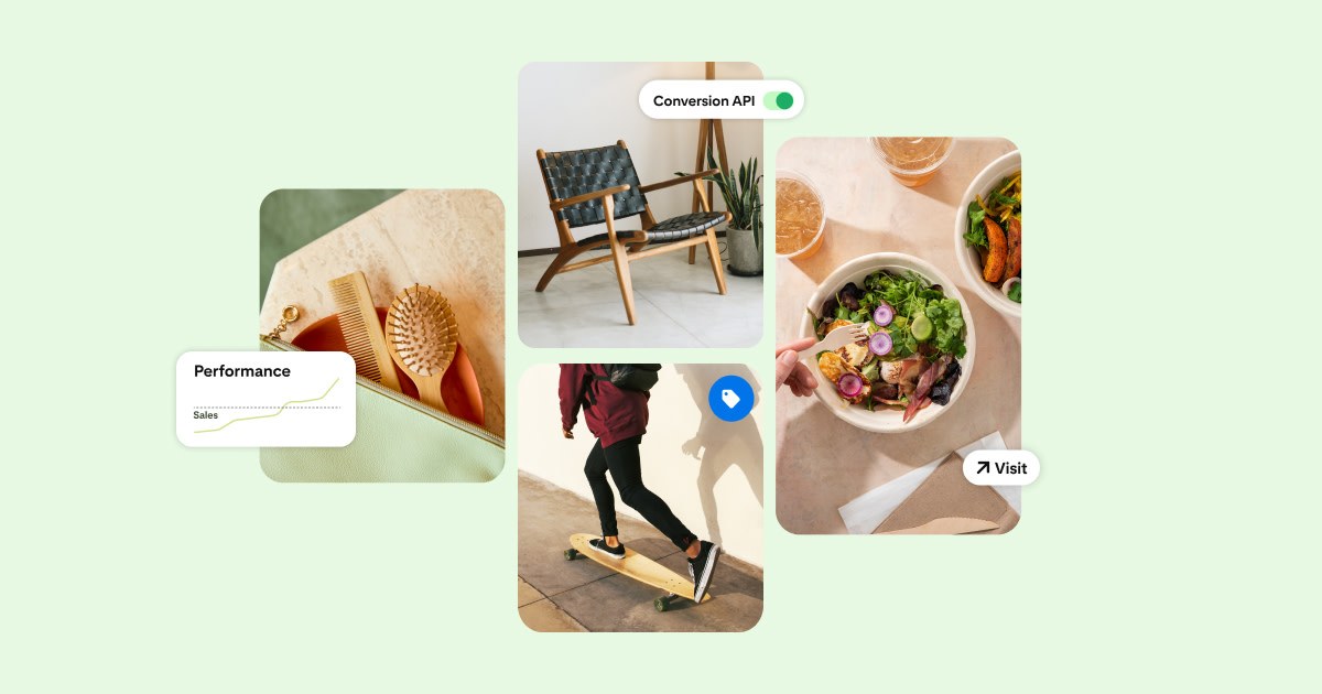 Pinterest 官方商业首页主视觉:发现、计划与购物场景